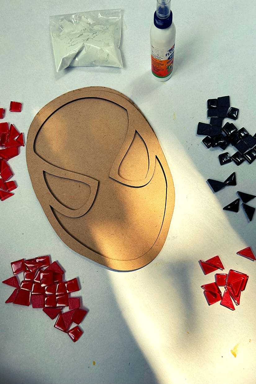 DIY Spiderman Mosaic