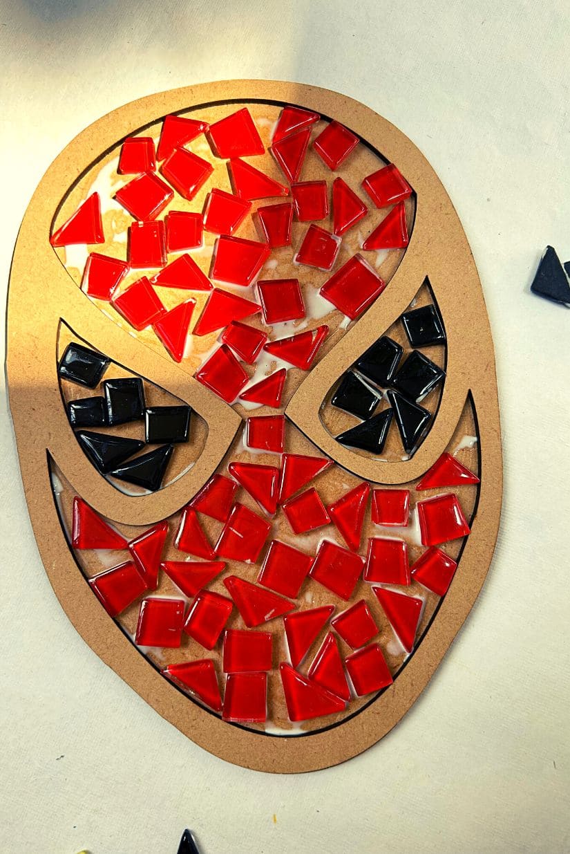 DIY Spiderman Mosaic